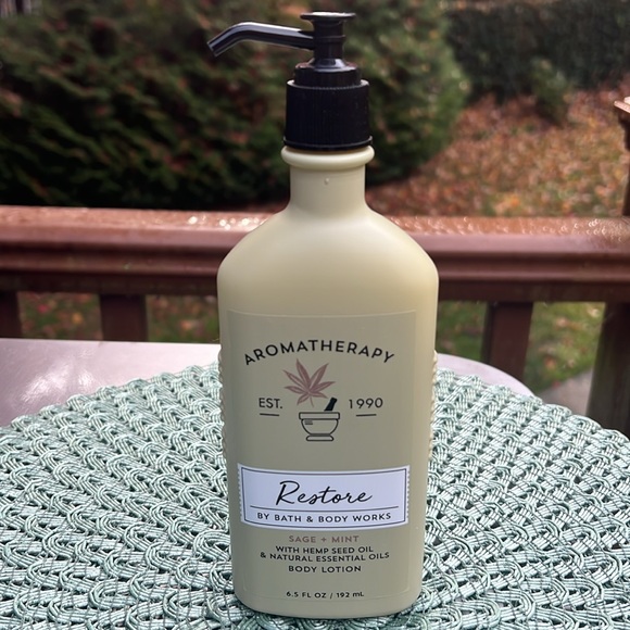 New never opened, aromatherapy, restore, sage, plus mint body lotion, 6.5 oz - Picture 3 of 6